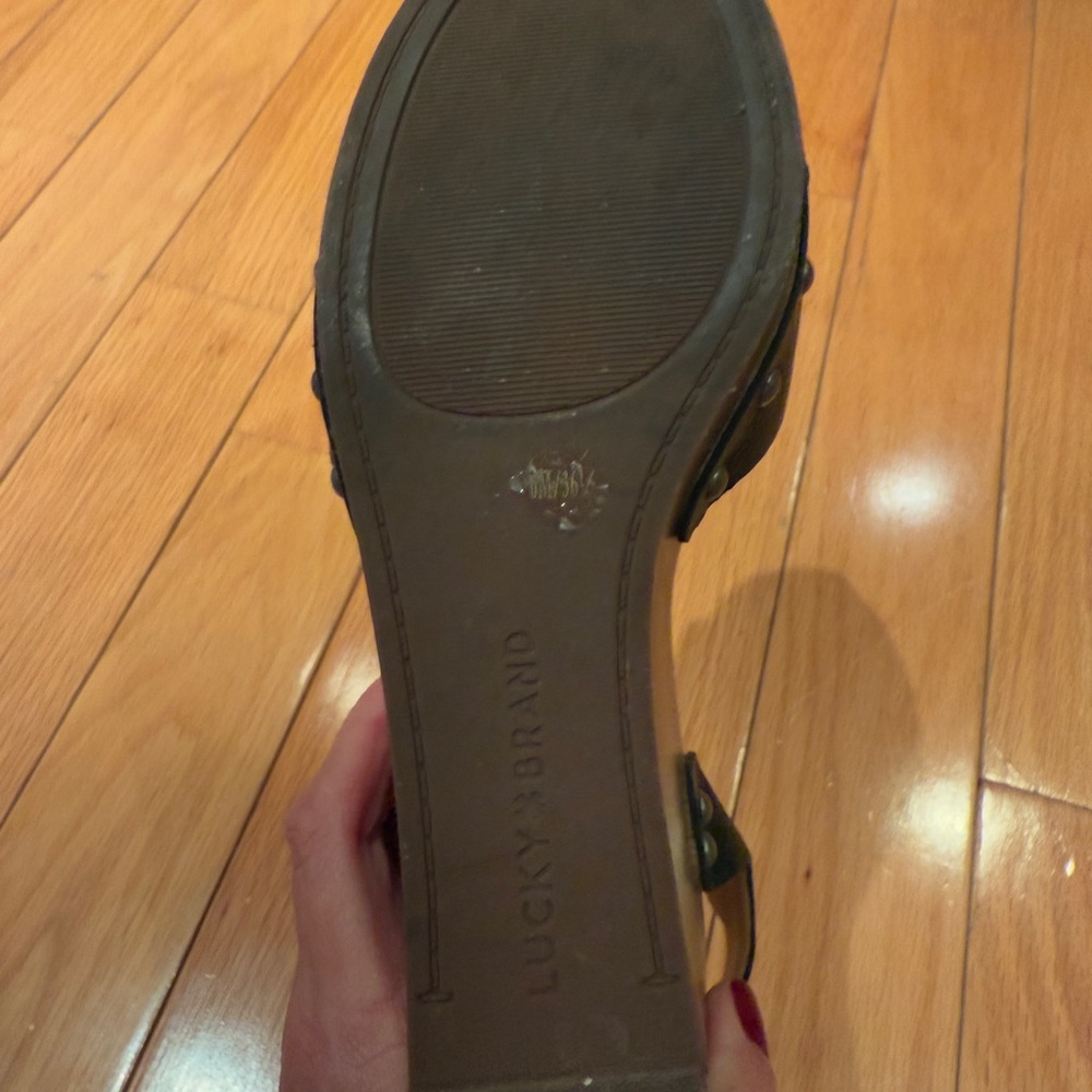 Black Leather Women's Sandals - Picture 8 of 9